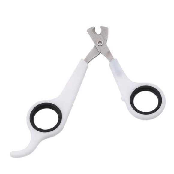 Stainless Steel White and Black Comfort Grip Cat or Small Dog Nail Clippers - Picture 2 of 4